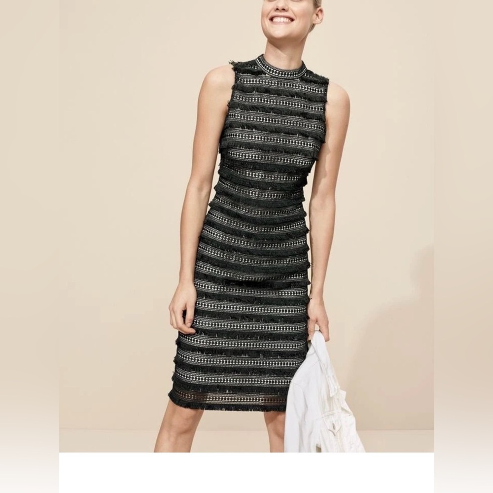 NWT J. Crew Sleeveless Fringe Cocktail Sheath Dress size 6
